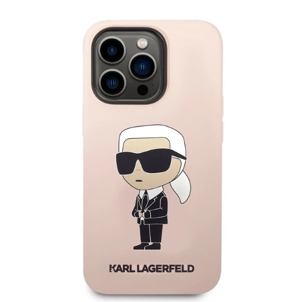 Karl Lagerfeld Silicone Ikonik MagSafe case for iPhone 14 Pro Max - pink_2