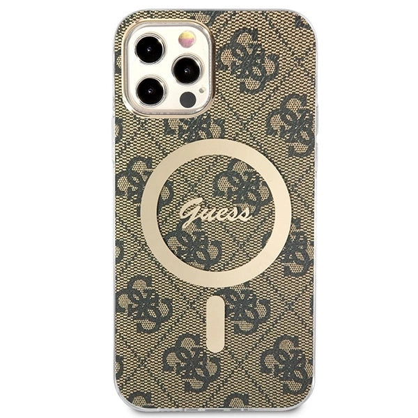 Set Guess GUBPP12MH4EACSW Case+ Charger iPhone 12/12 Pro brown/brown hard case 4G Print MagSafe_2