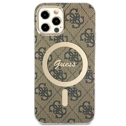 Set Guess GUBPP12MH4EACSW Case+ Charger iPhone 12/12 Pro brown/brown hard case 4G Print MagSafe_2