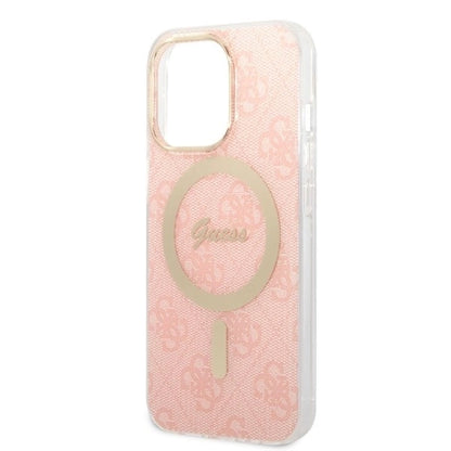 Set Guess GUBPP13LH4EACSP Case+ Charger iPhone 13 Pro pink/pink hard case 4G Print MagSafe_5