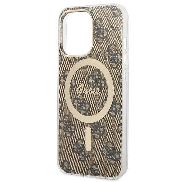Set Guess GUBPP13LH4EACSW Case+ Charger iPhone 13 Pro brown/brown hard case 4G Print MagSafe_5