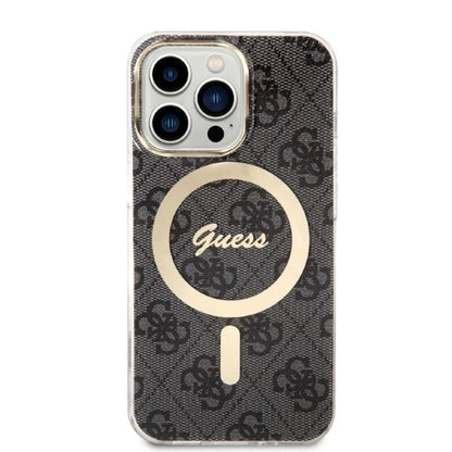 Set Guess GUBPP13XH4EACSK Case+ Charger iPhone 13 Pro Max black/black hard case 4G Print MagSafe_2