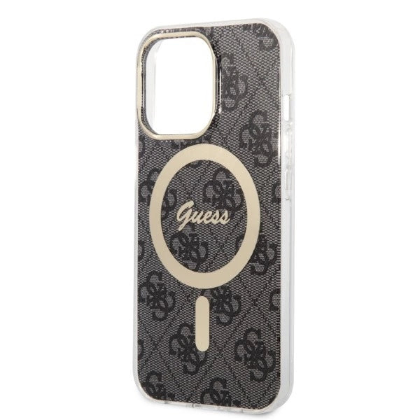 Set Guess GUBPP13XH4EACSK Case+ Charger iPhone 13 Pro Max black/black hard case 4G Print MagSafe_5