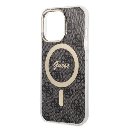 Set Guess GUBPP13XH4EACSK Case+ Charger iPhone 13 Pro Max black/black hard case 4G Print MagSafe_5