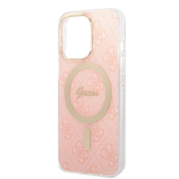 Set Guess GUBPP13XH4EACSP Case+ Charger iPhone 13 Pro Max pink/pink hard case 4G Print MagSafe_5