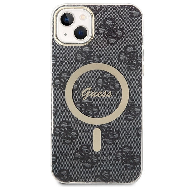 Set Guess GUBPP14MH4EACSK Case+ Charger iPhone 14 Plus 6.7" black/black hard case 4G Print MagSafe_2