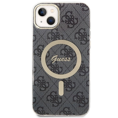Set Guess GUBPP14MH4EACSK Case+ Charger iPhone 14 Plus 6.7" black/black hard case 4G Print MagSafe_2