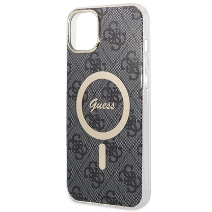 Set Guess GUBPP14MH4EACSK Case+ Charger iPhone 14 Plus 6.7" black/black hard case 4G Print MagSafe_5