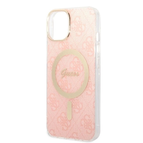 Set Guess GUBPP14MH4EACSP Case+ Charger iPhone 14 Plus 6.7" pink/pink hard case 4G Print MagSafe_5