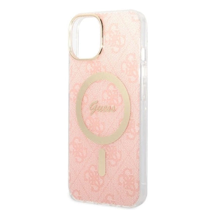 Set Guess GUBPP14MH4EACSP Case+ Charger iPhone 14 Plus 6.7" pink/pink hard case 4G Print MagSafe_5