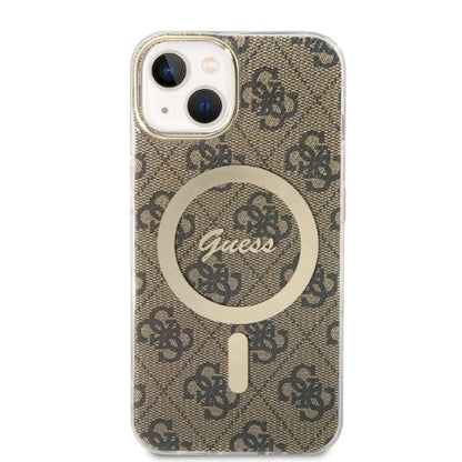 Set Guess GUBPP14MH4EACSW Case+ Charger iPhone 14 Plus 6.7" brown/brown hard case 4G Print MagSafe_2
