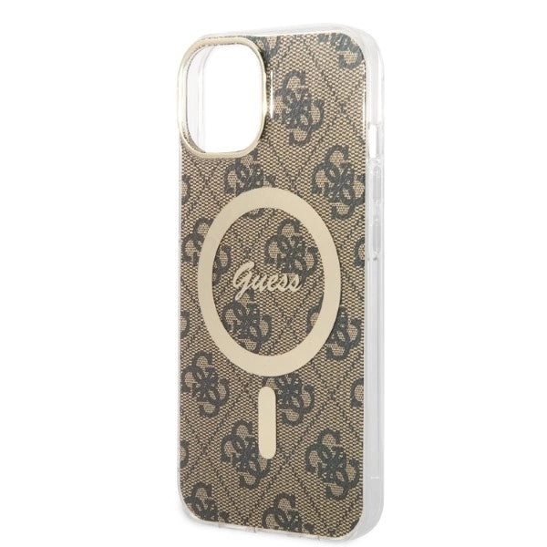 Set Guess GUBPP14MH4EACSW Case+ Charger iPhone 14 Plus 6.7" brown/brown hard case 4G Print MagSafe_5