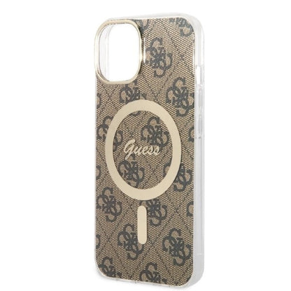 Set Guess GUBPP14MH4EACSW Case+ Charger iPhone 14 Plus 6.7" brown/brown hard case 4G Print MagSafe_5
