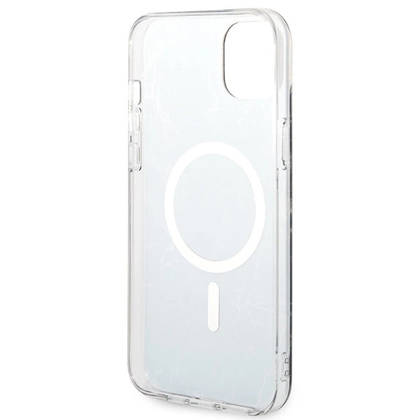 Set Guess GUBPP14SHMEACSK Case+ Charger iPhone 14 6.1" black/black hard case Marble MagSafe_6