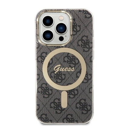 Set Guess GUBPP14XH4EACSK Case+ Charger iPhone 14 Pro Max 6.7" black/black hard case 4G Print MagSafe_2