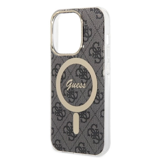 Set Guess GUBPP14XH4EACSK Case+ Charger iPhone 14 Pro Max 6.7" black/black hard case 4G Print MagSafe_5