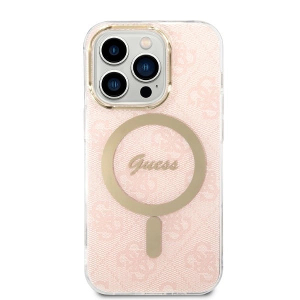 Guess 4G Print MagSafe Case + Charger Set for iPhone 14 Pro Max 6.7&quot; - Pink_2
