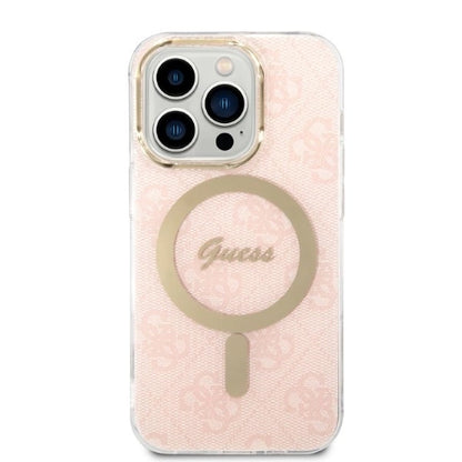 Guess 4G Print MagSafe Case + Charger Set for iPhone 14 Pro Max 6.7&quot; - Pink_2