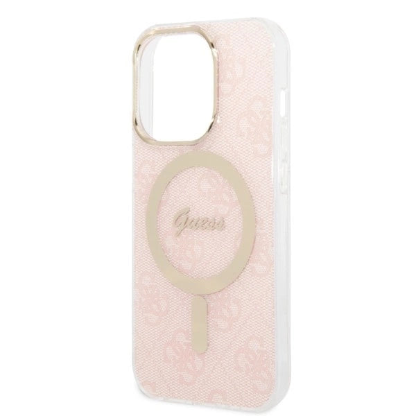 Guess 4G Print MagSafe Case + Charger Set for iPhone 14 Pro Max 6.7&quot; - Pink_5