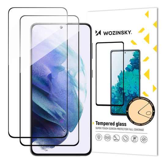 Wozinsky 2x Full Glue Tempered Glass Samsung Galaxy S23 9H Full Screen Tempered Glass with Black Frame_0