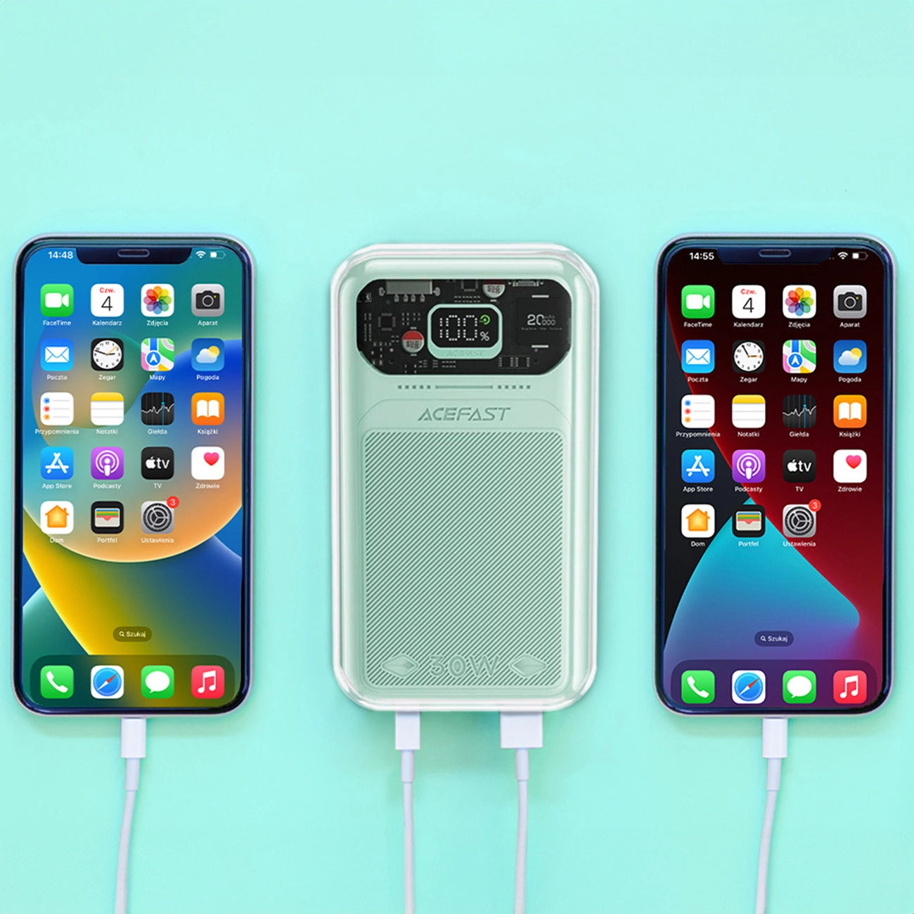 Acefast powerbank 20000mAh Sparkling Series fast charging 30W green (M2)_10