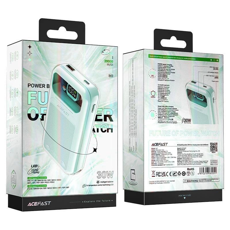 Acefast powerbank 20000mAh Sparkling Series fast charging 30W green (M2)_4