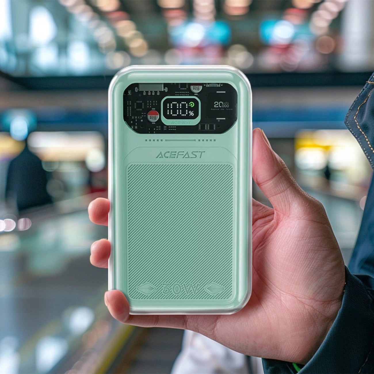 Acefast powerbank 20000mAh Sparkling Series fast charging 30W green (M2)_5