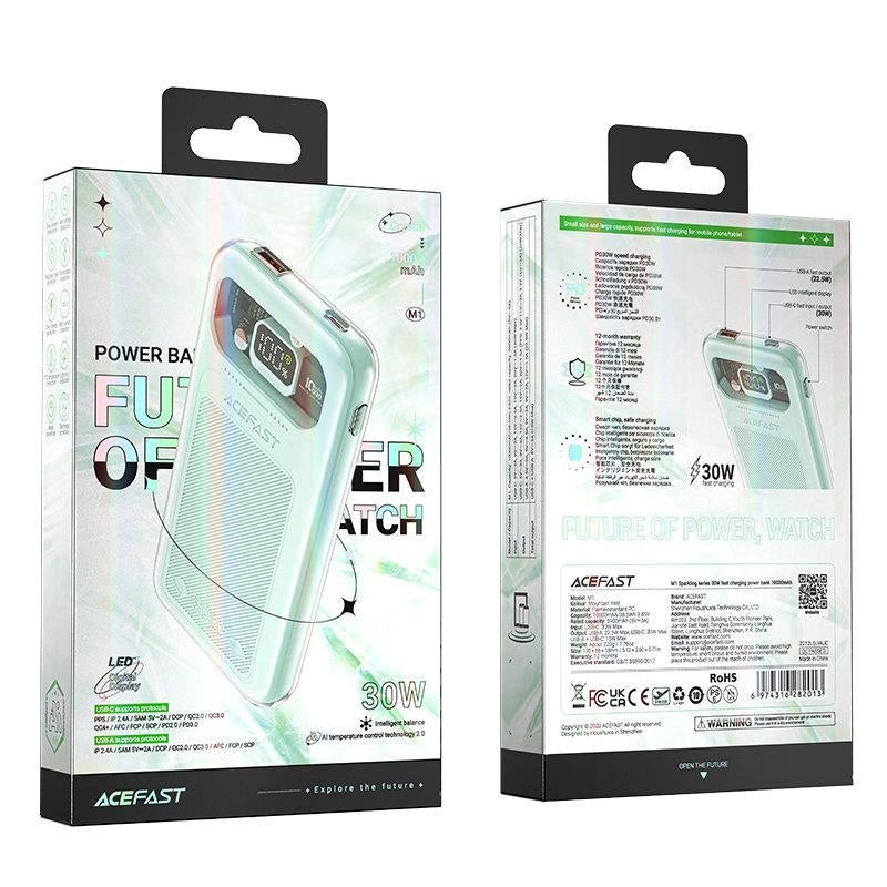 Acefast powerbank 10000mAh Sparkling Series fast charging 30W green (M1)_2