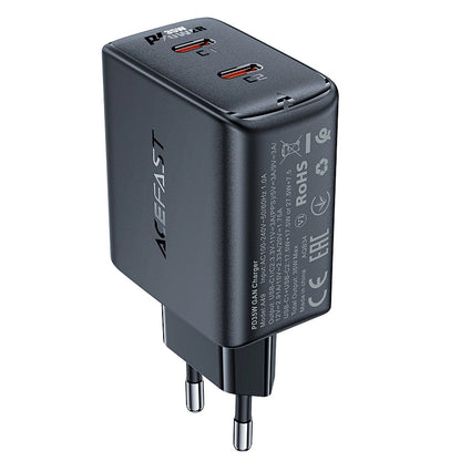 Fast charger GaN 35W PD 2x USB C Acefast A49 - black_1