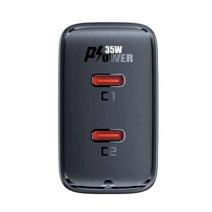 Fast charger GaN 35W PD 2x USB C Acefast A49 - black_3