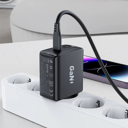 Fast charger GaN 35W PD 2x USB C Acefast A49 - black_6