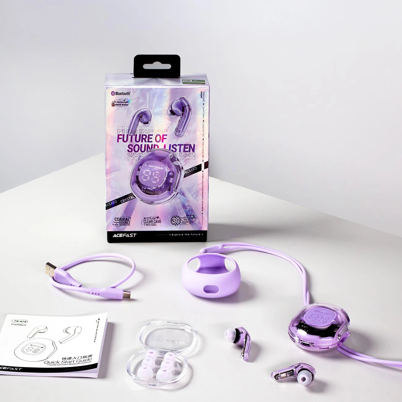 Acefast T8 TWS Bluetooth Wireless Headphones - Pink_7