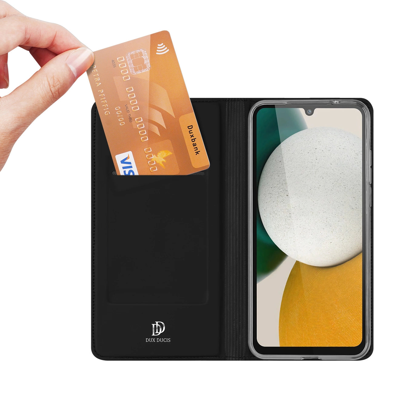 Dux Ducis Skin Pro Case for Samsung Galaxy A34 5G Flip Cover Card Wallet Stand Black_1