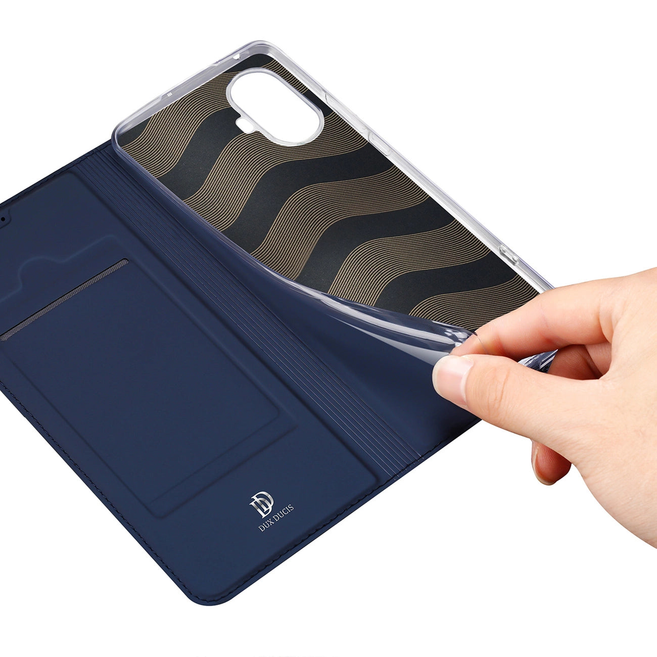 Dux Ducis Skin Pro Case for Realme 10 Pro Flip Card Wallet Stand Blue_4
