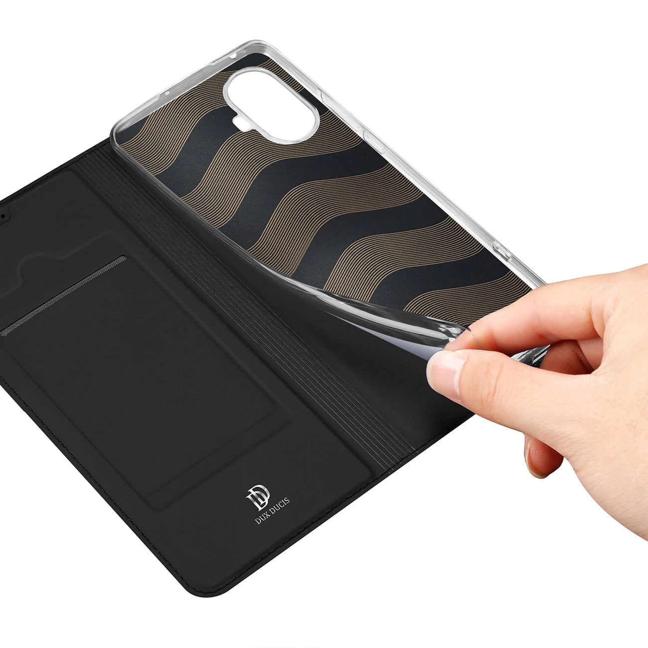 Dux Ducis Skin Pro case for Realme 10 Pro+ flip cover card wallet stand black_6