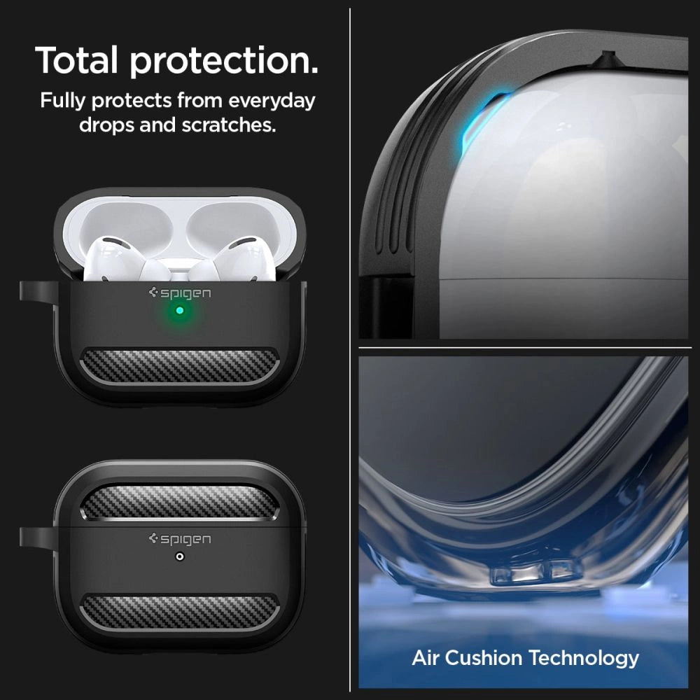 Spigen Rugged Armor Case for Apple AirPods Pro 1 / 2 - Matte Black_12