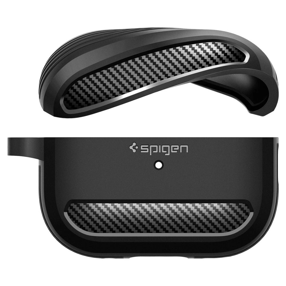 Spigen Rugged Armor Case for Apple AirPods Pro 1 / 2 - Matte Black_2