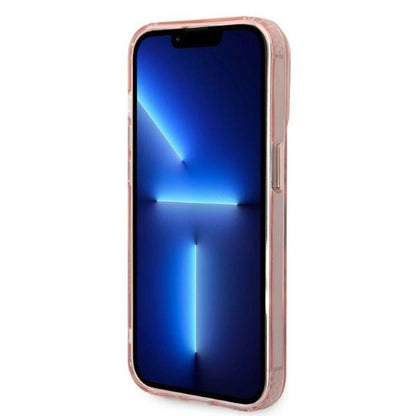 Guess GUHMP14LHTCMP iPhone 14 Pro 6.1" pink/pink hard case Gold Outline Translucent MagSafe_4