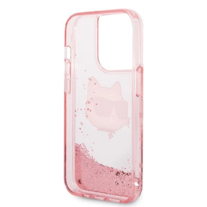 Karl Lagerfeld KLHCP14LLNCHCP iPhone 14 Pro 6.1" pink/pink hardcase Glitter Choupette Head_6