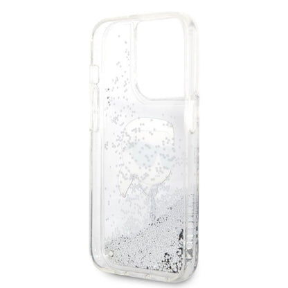 Karl Lagerfeld KLHCP14LLNKHCH iPhone 14 Pro 6.1" silver/silver hardcase Glitter Karl Head_6