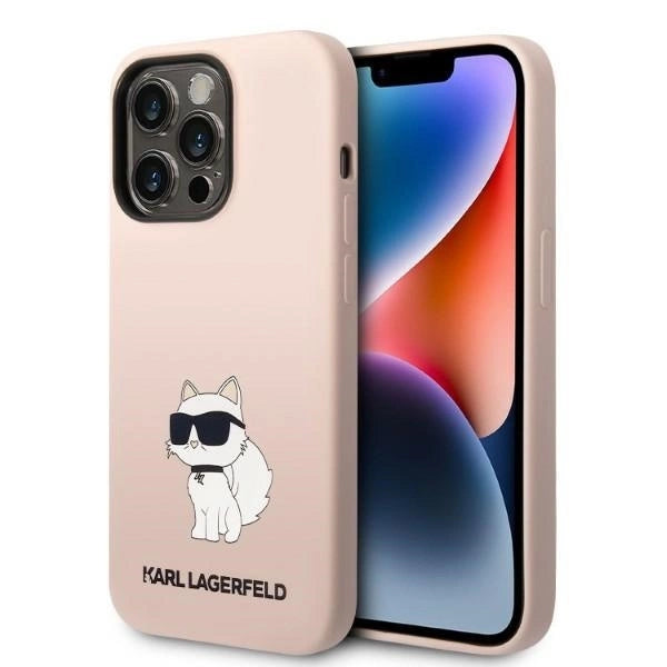 Karl Lagerfeld KLHCP14LSNCHBCP iPhone 14 Pro 6.1" hardcase pink/pink Silicone Choupette_0