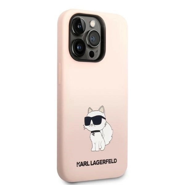 Karl Lagerfeld KLHCP14LSNCHBCP iPhone 14 Pro 6.1" hardcase pink/pink Silicone Choupette_3