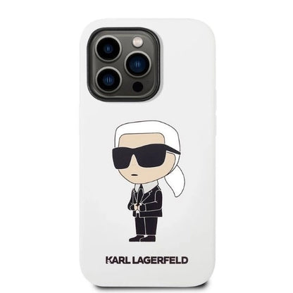 Karl Lagerfeld KLHCP14LSNIKBCH iPhone 14 Pro 6.1" hardcase white/white Silicone Ikonik_2