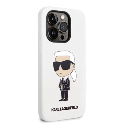 Karl Lagerfeld KLHCP14LSNIKBCH iPhone 14 Pro 6.1" hardcase white/white Silicone Ikonik_3
