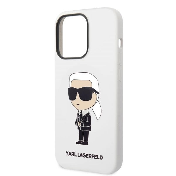 Karl Lagerfeld KLHCP14LSNIKBCH iPhone 14 Pro 6.1" hardcase white/white Silicone Ikonik_5