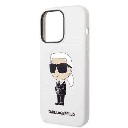 Karl Lagerfeld KLHCP14LSNIKBCH iPhone 14 Pro 6.1" hardcase white/white Silicone Ikonik_5