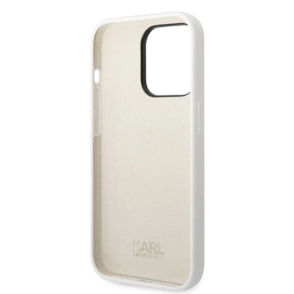 Karl Lagerfeld KLHCP14LSNIKBCH iPhone 14 Pro 6.1" hardcase white/white Silicone Ikonik_6