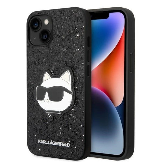 Karl Lagerfeld KLHCP14MG2CPK iPhone 14 Plus 6.7" black/black hardcase Glitter Choupette Patch_0