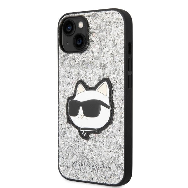 Karl Lagerfeld KLHCP14MG2CPS iPhone 14 Plus 6.7" silver/silver hardcase Glitter Choupette Patch_1