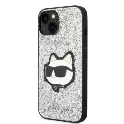 Karl Lagerfeld KLHCP14MG2CPS iPhone 14 Plus 6.7" silver/silver hardcase Glitter Choupette Patch_1